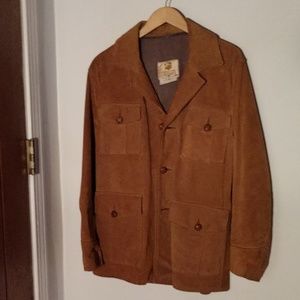 #4 VINTAGE 1960s BUSH JACKET Rawhide Suede LEATHER